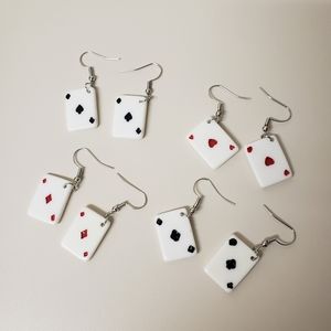 4 Pack Deck Of Cards Earrings